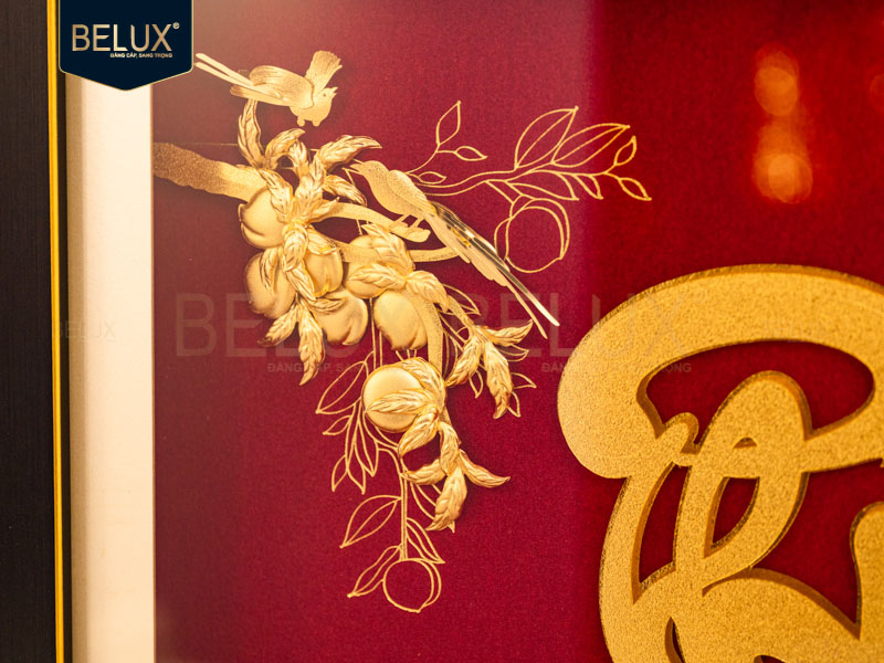 Tranh Chữ Phúc Dát Vàng 24k - 50x36cm